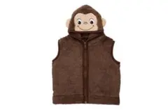おさるのジョージ　プレミアムもこもこフード付ベスト