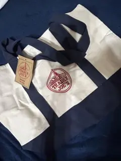 TRADER JOE'S トートバッグ アイボリー/ネイビー