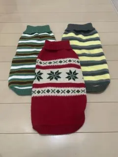 犬服 ニット 3着セット 冬用