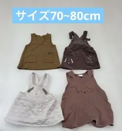 【おまとめにて値引き可】女の子 春秋冬おまとめワンピース サイズ70~80cm