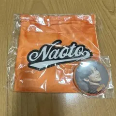 三代目 片岡直人 NAOTO ベロア巾着 缶バッジ