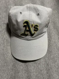 MLB アスレチックス キャップ グレー ロゴ