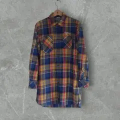 Champion シャツ ワンピース　チェック　ロング Y2K