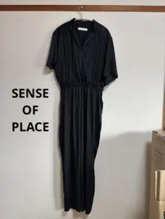 【美品】SENSE OF PLACE オールインワン　ブラック