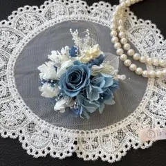 ブルーコサージュ♡卒業式　卒園式　入学式　入園式