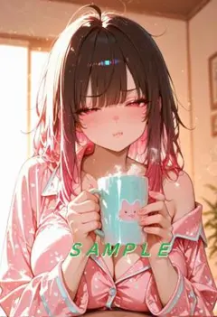 かわいい【B-009】オリジナルイラスト　A4 ポスター　美女