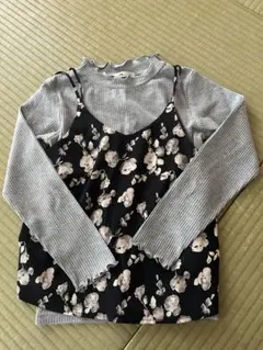 MPS 花柄キャミソールとリブニット 140