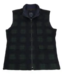 ブルックスブラザーズ ミリタリーチェック 中綿クロスステッチベスト XL