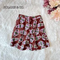 ⚫︎新品【SOLARIS & CO.】総柄ハーフパンツ（40）幾何学柄