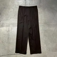 90s ラルフローレン ツータックスラックス　ダークブラウン W34L32のサムネイル