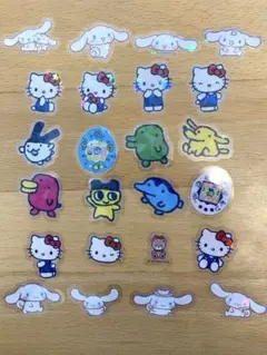 【正規品】たまごっち　キティ　シナモン　オーロラホログラムクリアフレークシール