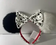 香港　ディズニー　カチューシャ　海外　ハロウィン　101匹わんちゃん　クルエラ