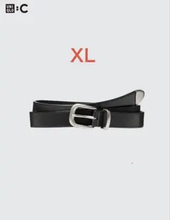 UNIQLO :C イタリアンレザーロングベルト ブラック XL