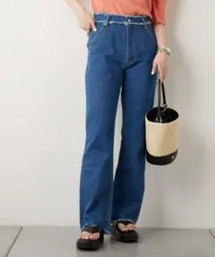 Chico フリンジストレートフレアデニム Mサイズ