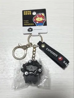 ポムポムプリン関西大阪万博 黒ミャクミャク サンリオ 立体マスコットキーホルダー