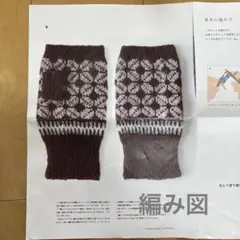 コーヒー豆の指出し手袋 三國万里子 ミクニッツ miknits【編み図のみ】