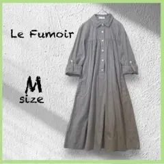 ラフモア ロングシャツ ロングシャツワンピース 綿100% リボン付き M