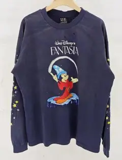 disney ディズニー ファンタジア vintage Tシャツ ロンT 超希少 USA製 Disney ディズニー ロンT ミッキー FANTASIA