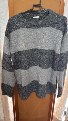 GU ストライプ ニットセーター
