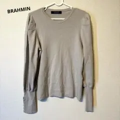 BRAHMIN ブラーミン　グレー パフスリーブ 長袖トップスカットソー