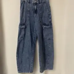 ジーユー　バレルレッグカーゴジーンズ　Lサイズ