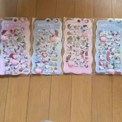 スヌーピー 桃シリーズ4枚セット