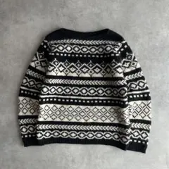 90s/Eddie Bauer/ウールニット/ノルディック/アンゴラ混/香港製