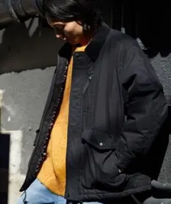 FREAK'S STORE 襟コーデュロイ切り替え コットン ナイロンブルゾン