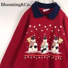 【ヴィンテージ】Blooming　プリント入りスウェット　雪だるま　E1792