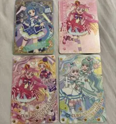 プリキュアキラキラカードグミ　4枚セット　キミプリ　わんぷり