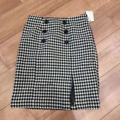 新品未使用ハウンドトゥース柄 タイトスカート　M 夢展望