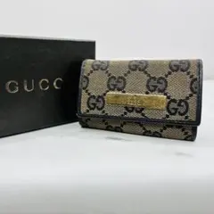 GUCCI グッチ GGキャンバス 6連キーケース ブラウン メンズ レディース
