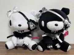 グルーミー 手乗り鎮座ぬいぐるみ Ribbon angel Ver. 白黒