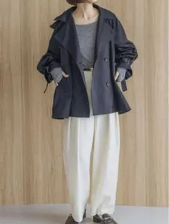 apart by lowrys キャンディスリーブショートトレンチ　Mサイズ