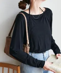 ディスコート☆レイヤードプルオーバー☆ブラック