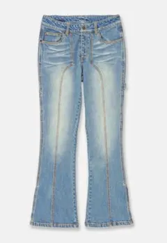 MLVINCE】DISTRESSED FLARE JEANS - メルカリ