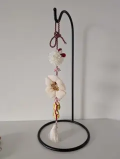 和風装飾品 花と玉飾り【台座は付属しません】