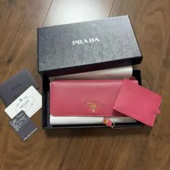 PRADA 長財布 1MH132 サフィアーノ パイピング ブラック - メルカリ