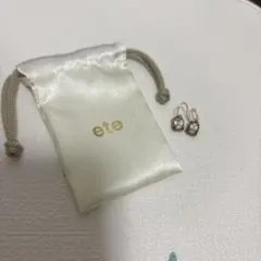 ete スクエア ビジュー フックピアス エテ YG イエローゴールド