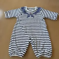 美品　サイズ60〜70ストライプ セーラー襟ロンパース