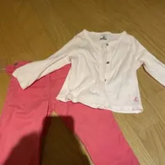 PETIT BATEAU ピンク カーディガン 12m/74cm