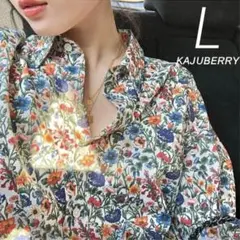 【新品】 N11 花柄ブラウス 小花柄 長袖シャツ レディース トップス L