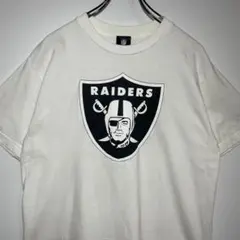 RAIDERS　レイダース　Tシャツ　サイズL　デカロゴ　NFL　希少　古着