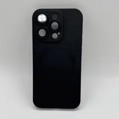 マグセーフ対応 ブラックソフトケース iPhone15pro