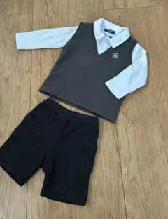 セレモニー セットアップ 冠婚葬祭 男の子 長袖 半ズボン 90 コムサ