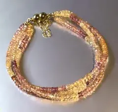 週末セール　 イエローサファイア3連ブレスレット