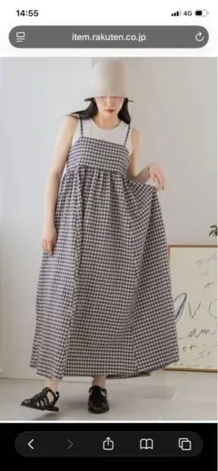 期間限定】フランシュリッペfl5 かさかさチェックワンピース 