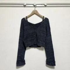 【美品】Chico(チコ) メランジショート丈カーディガン+キャミSET