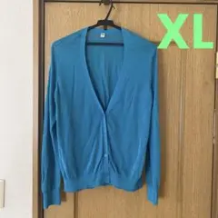 ユニクロ　ライトVネックカーディガン　XL グリーン