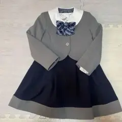 キッズフォーマルスーツ　グレー ネイビー 120 3点セット